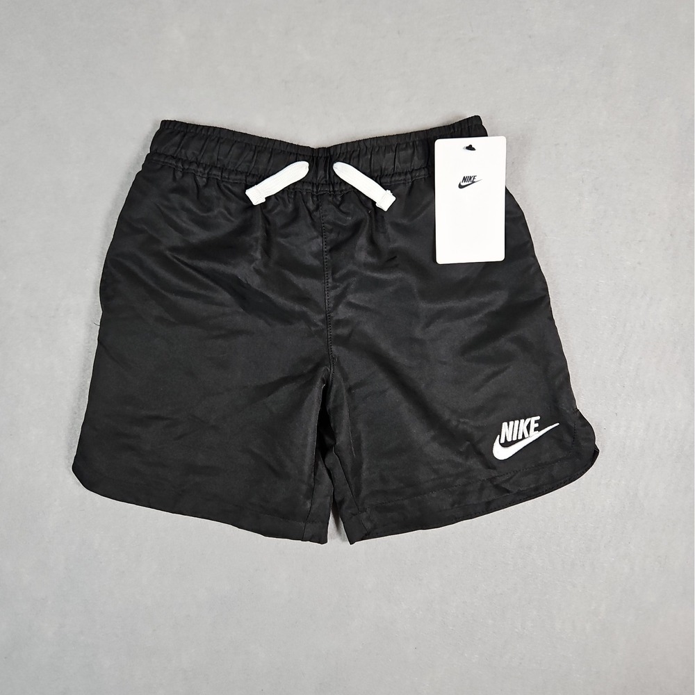 Nike Boys Black Mesh Lined Athletic Shorts Size Small (4-5) NWT